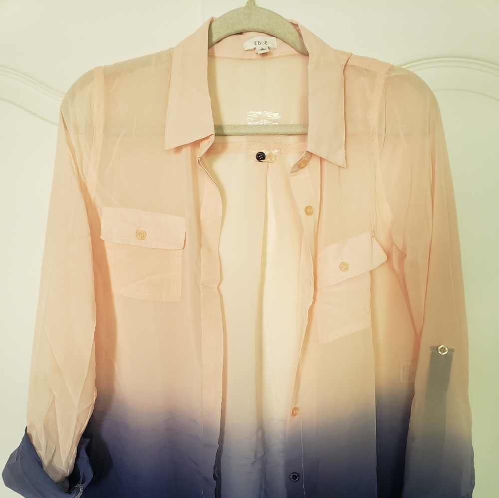 Shear ombre button down